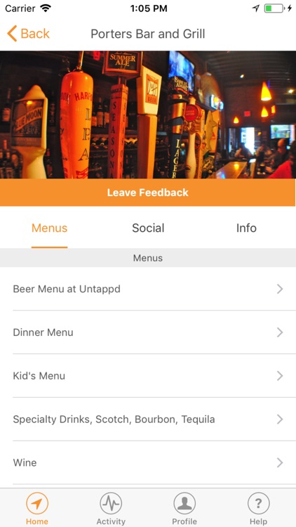 Porters Bar and Grill