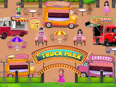 Fast Food Truck Park Chef Game