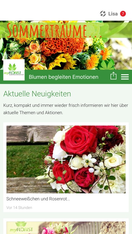 Blumen begleiten Emotionen