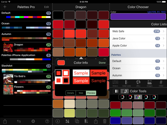 Screenshot #5 pour Palettes