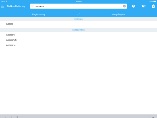 Collins Malay Dictionary iPad screenshot 5 - Reference app