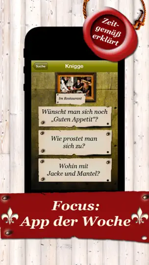 Screenshot von Knigge Heute - Benimm Ist In! auf dem iPhone 3