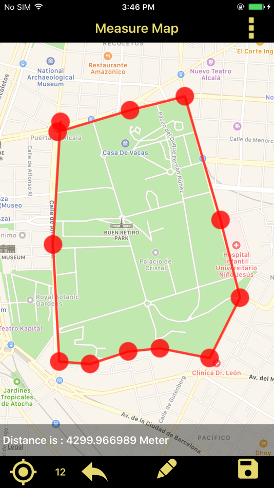 #1. Distance & Area Measure On Map (iOS) Podle: p swagath