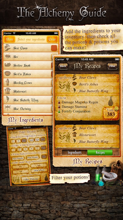 Alchemy Guide - Reference App | MWM