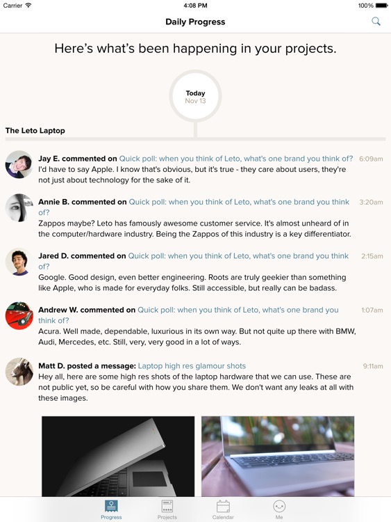 Basecamp 2 for iPad