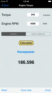 horsepower trap speed calc iphone screenshot 2