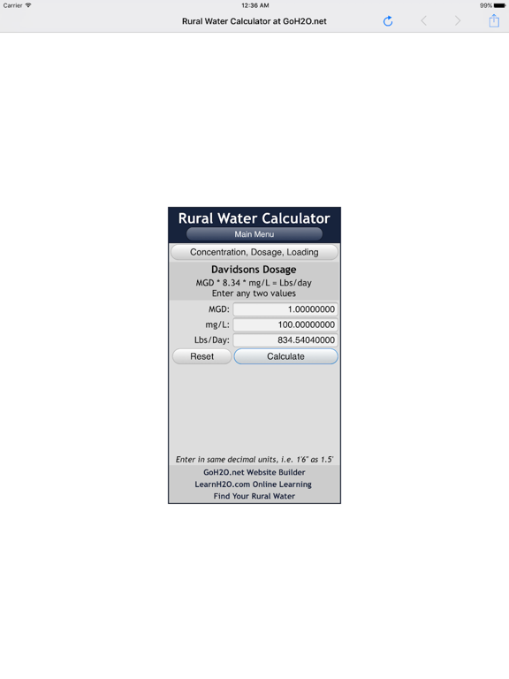 Screenshot #5 pour Rural Water Calculator