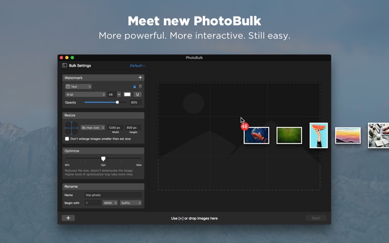 Screenshot #1 for PhotoBulk: watermark in batch