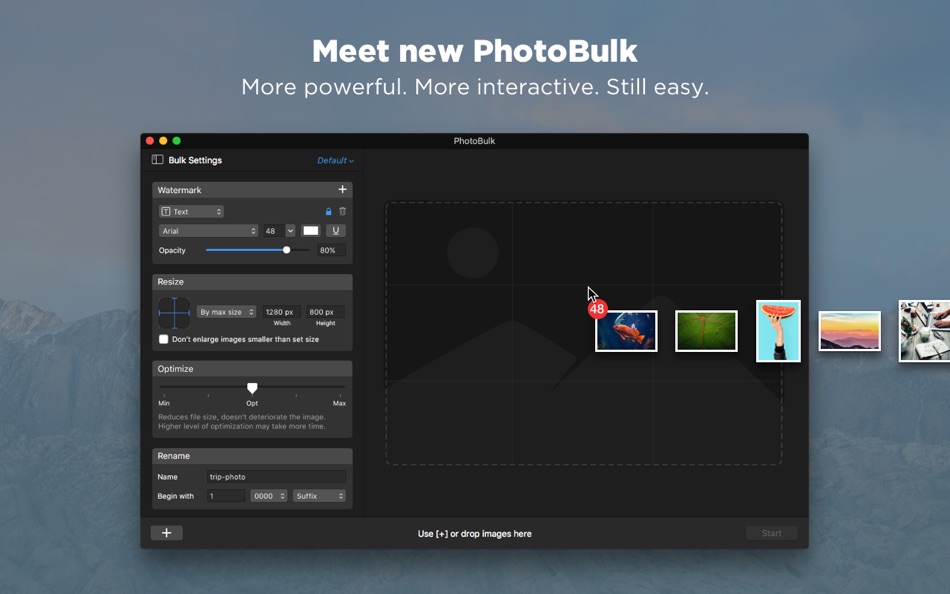 PhotoBulk: watermark in batch - 2.6 - (macOS)