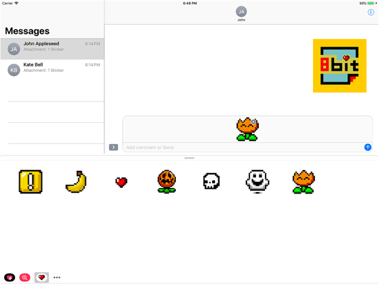 8 bit art iPad screenshot 3 - Stickers app