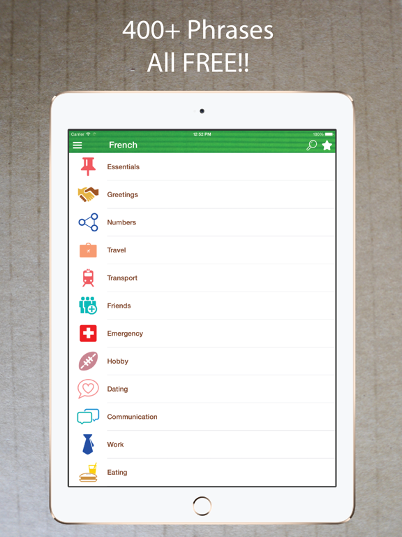Screenshot #4 pour Learn French Phrasebook Pro +