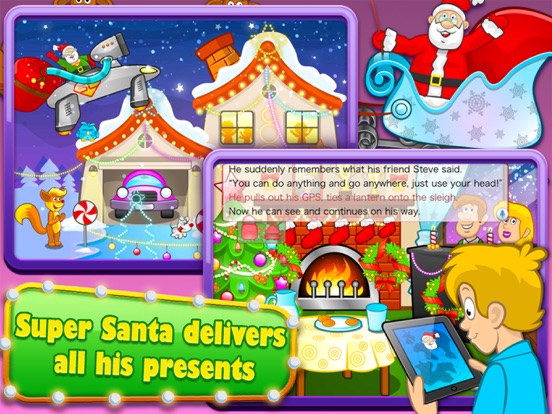Super Santa Christmas Story iPad screenshot 4 - Book app