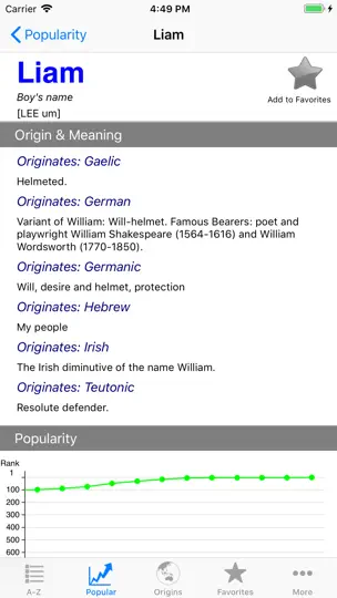 Baby Names Generator Pro+ iPhone Ekran Görüntüsü 2