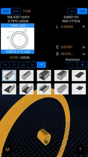 metal weight & cost calculator iphone screenshot 2