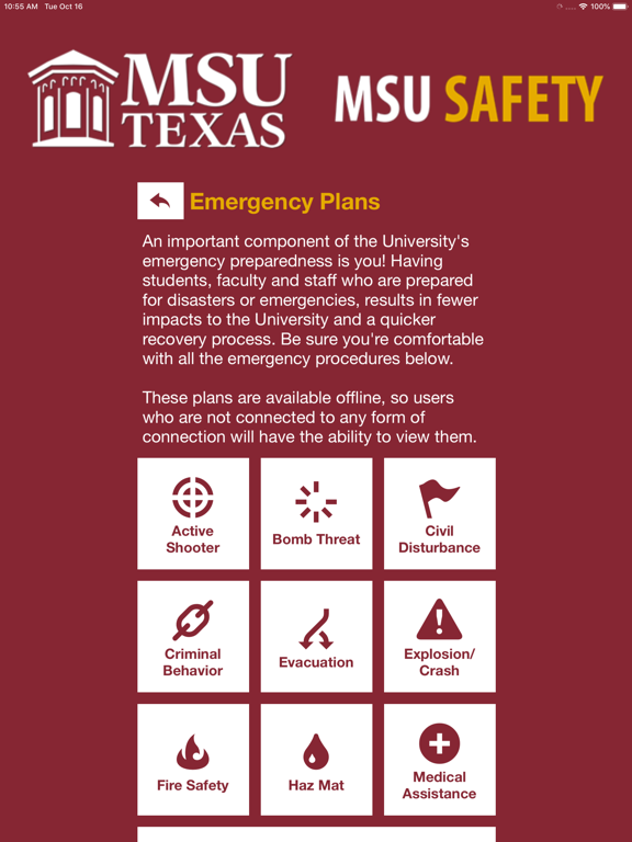 MSU Safety iPad screenshot 6 - Education app