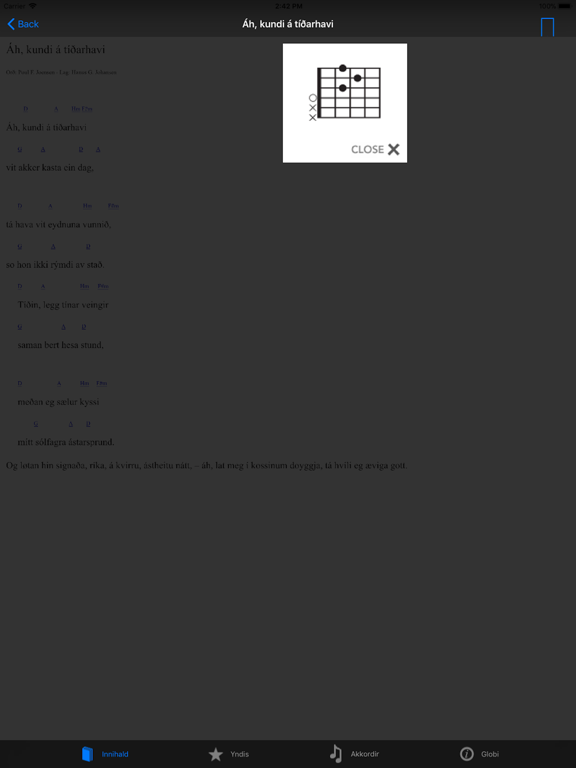 Okkara Sangbók iPad screenshot 4 - Entertainment app