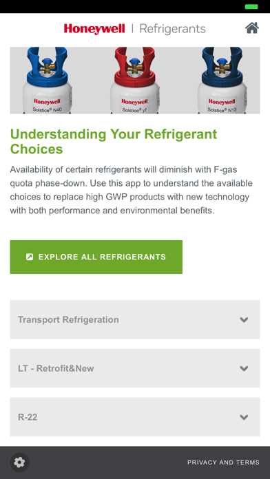 Screenshot #1 pour Refrigerant Selection Tool EU