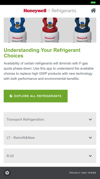Refrigerant Selection Tool EU