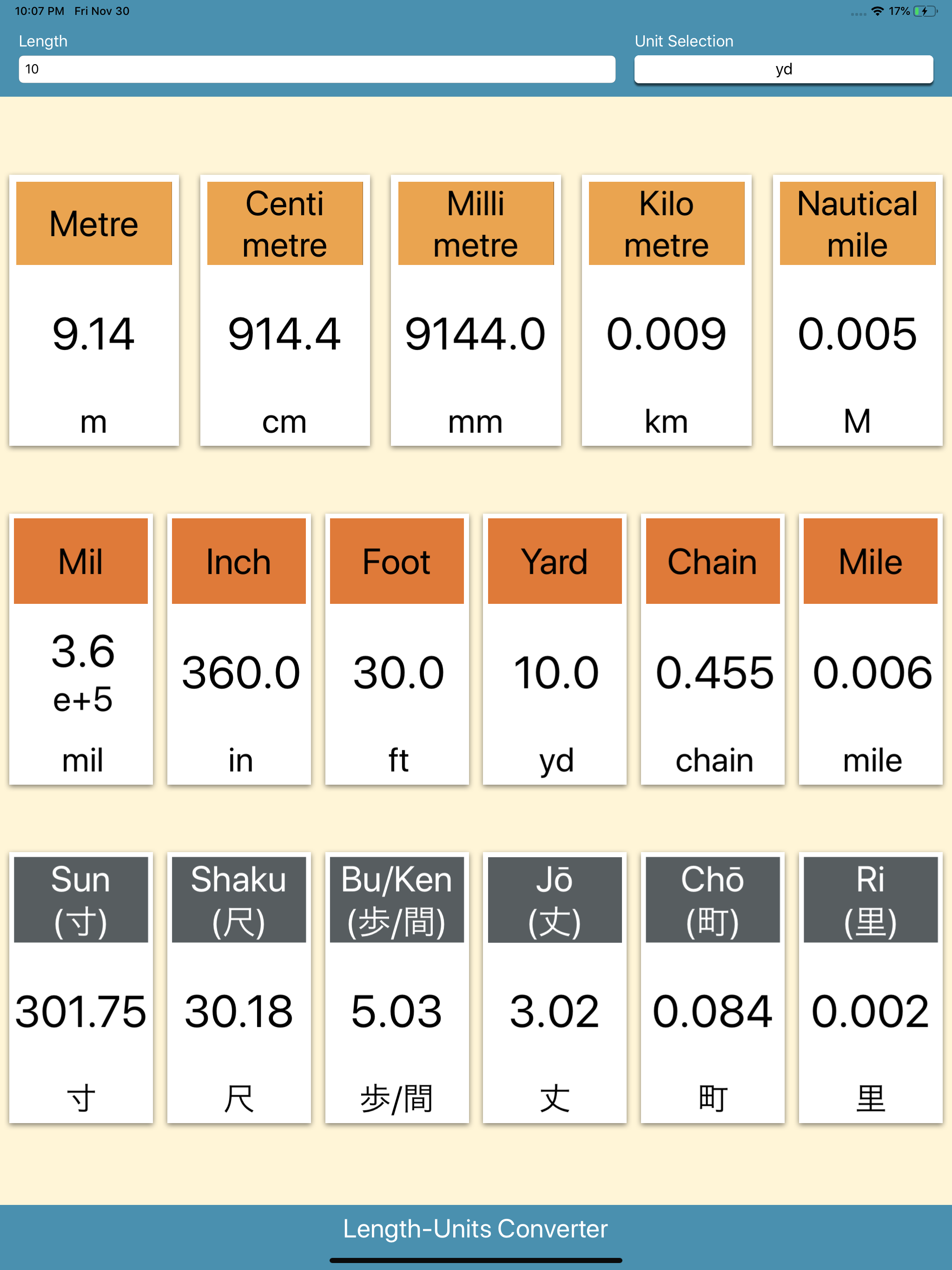 Length-Units Converter