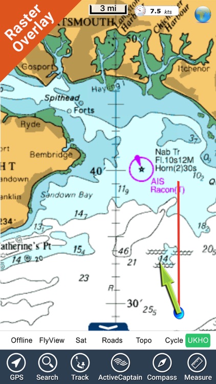 Marine: Solent - GPS Map Navigator