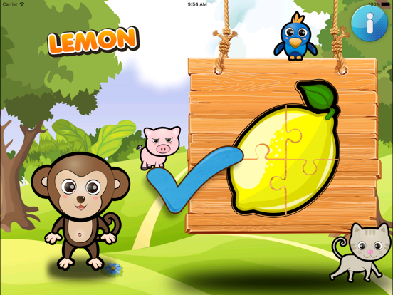 ABC Jungle Puzzle Game HD - for all ages iPad screenshot