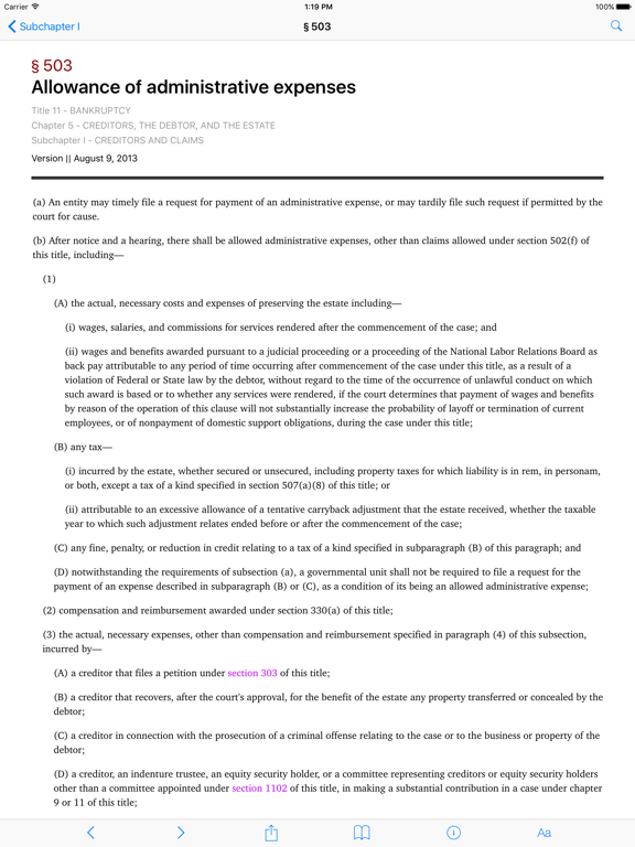 Screenshot #5 pour 11 USC - Bankruptcy (LawStack Series)