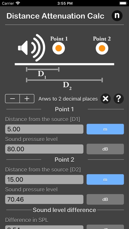 Distance Attenuation Calc