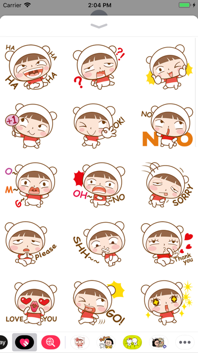 Little Cute Girl Sticker screenshot 2