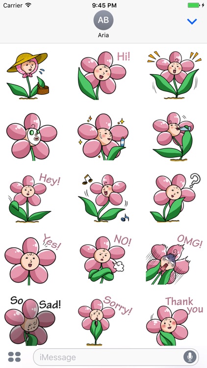 Beautiful Ms. Flower Sticker
