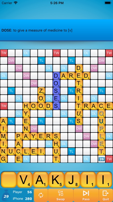 Classic Words (solo word game) screenshot 1