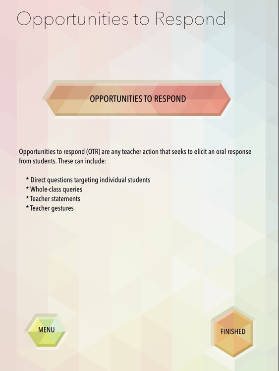 Opportunities to Respond