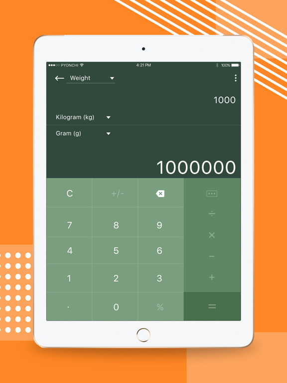 Calculator - Unit Converter iPad screenshot 4 - Utilities app