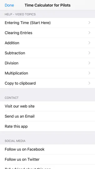 Captura de pantalla de Time Calculator For Pilots en iPhone 5