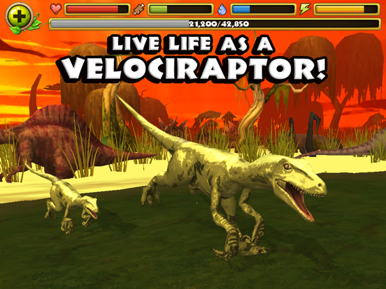 Dino Simulator: Velociraptor iPad app afbeelding 1