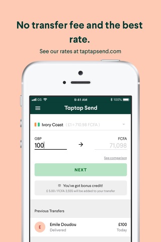 Taptap Send: Money Transfer screenshot 2