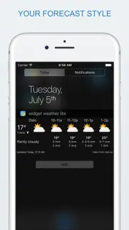 widget weather lite iphone screenshot 4
