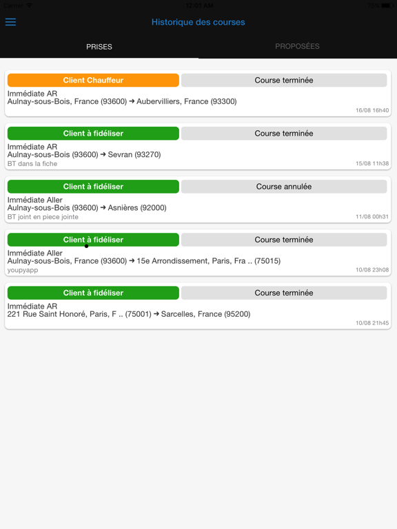Screenshot #5 pour MTC MON TAXI CONVENTIONNE