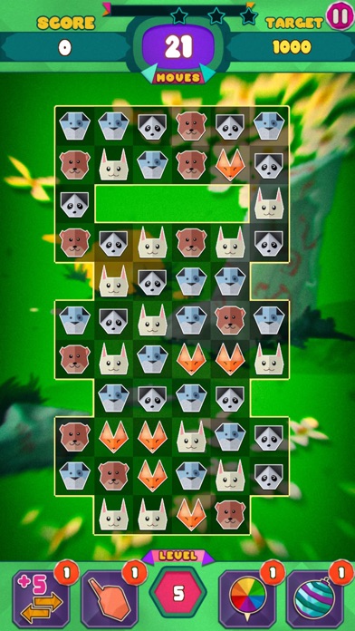 Paper Animal Match 3 Games screenshot 2