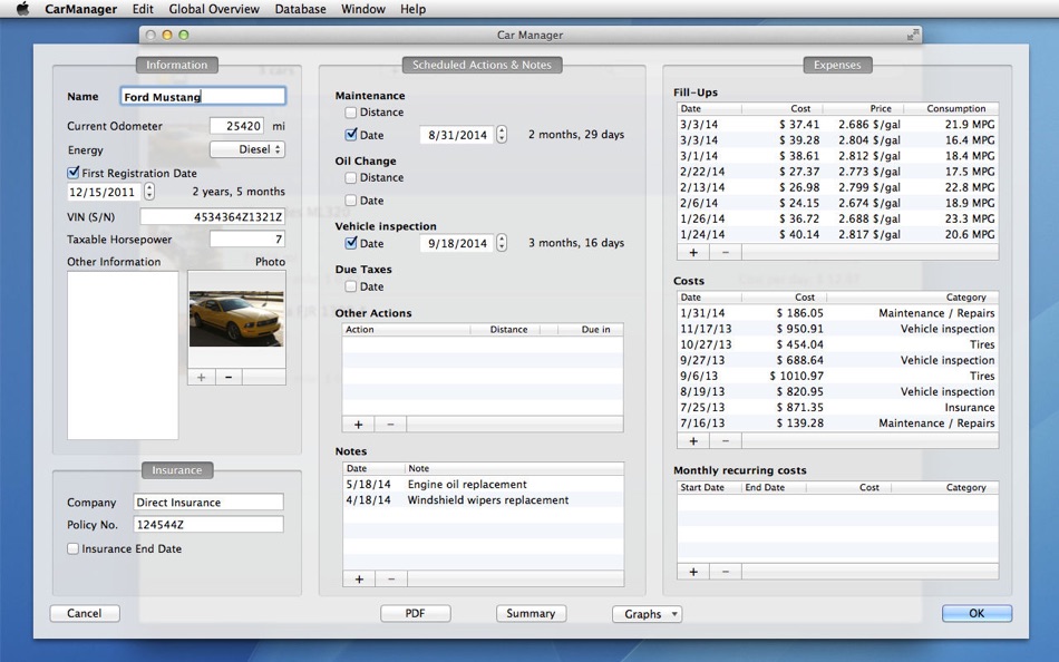 #1. Car Manager 2: Cost Tracking (macOS) Podle: Pascal Meziat
