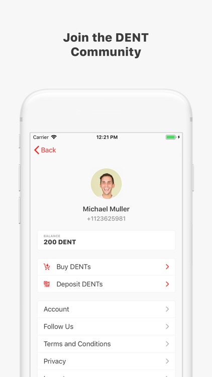 DENT - Send mobile data top-up
