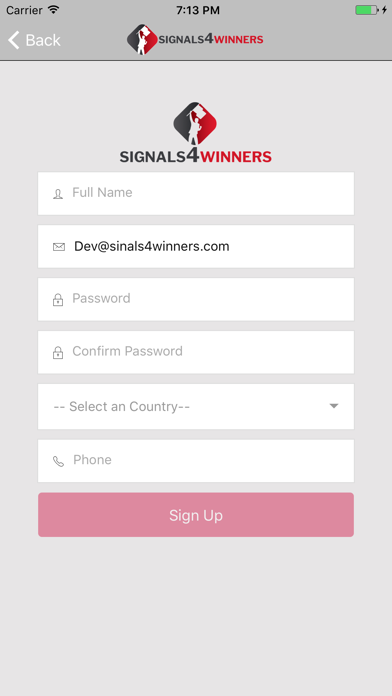 Screenshot #1 pour Signals4Winners