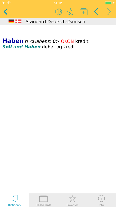 German Danish Dictionary Screenshot