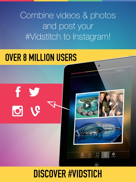 Screenshot #4 pour Vidstitch Frames for Instagram