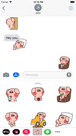 Game screenshot Pigs Animated Stickers apk