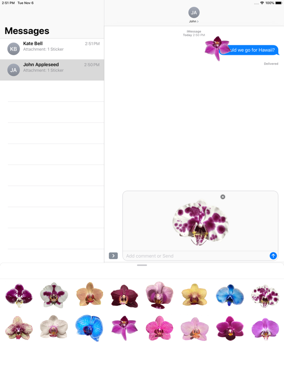 Screenshot #5 pour Real Orchid Stickers