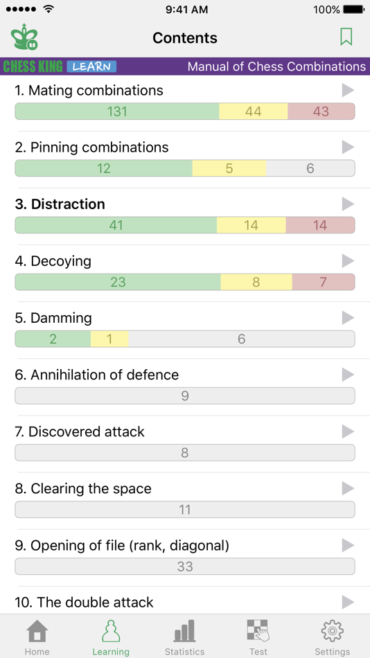 #3. Manual of Chess Combinations (iOS) Podle: Chess King