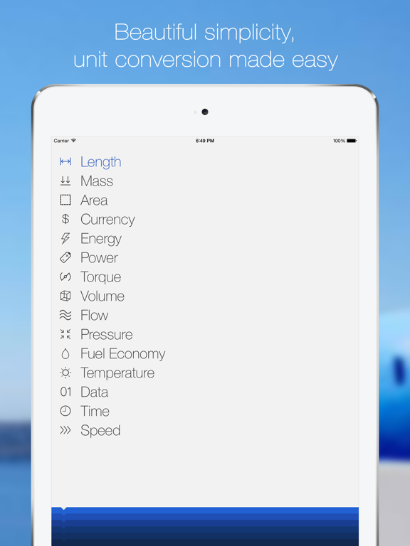 Convertible: Unit Converter iPad screenshot 1 - Utilities app