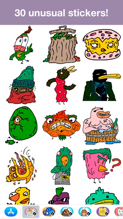 Crazy birds - Unusual stickers
