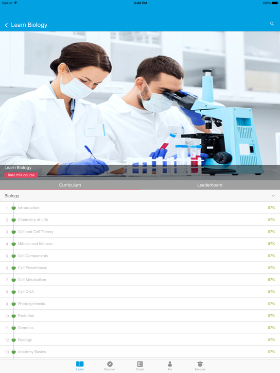 Learn Biology and HBA iPad screenshot 2 - Education app