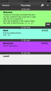 Timetable Pad Mini screenshot #1 for iPhone